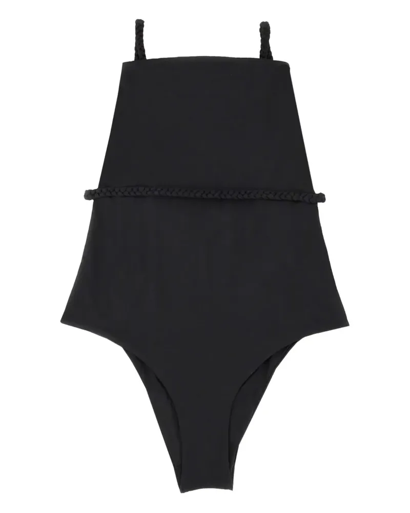 Manebí strap-detail swimsuit - Schwarz Schwarz