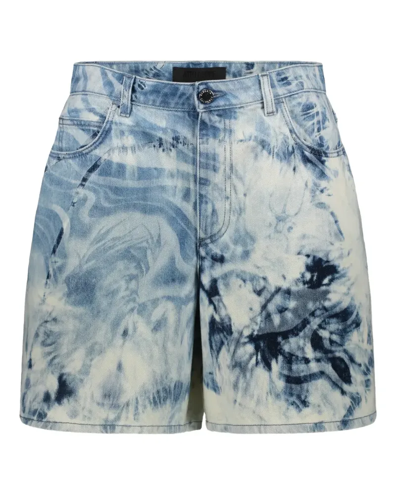 Alberta Ferretti Jeans-Shorts mit Marmor-Effekt - Blau Blau