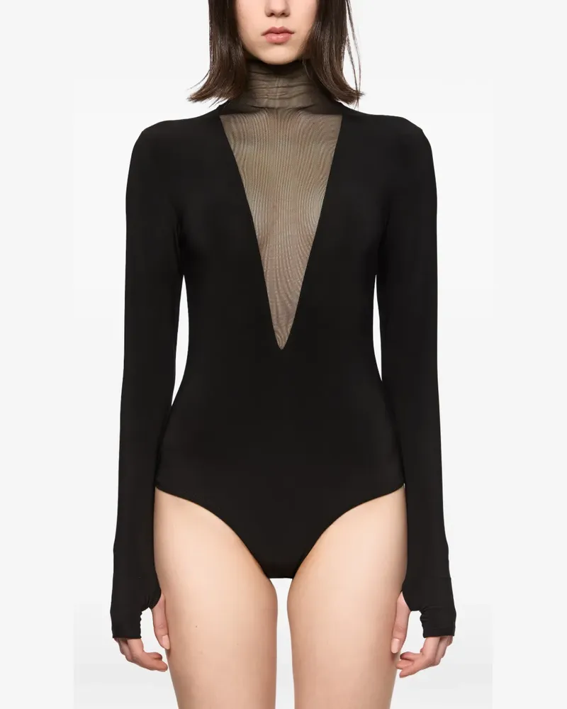 ATU Body Couture panelled body - Schwarz Schwarz