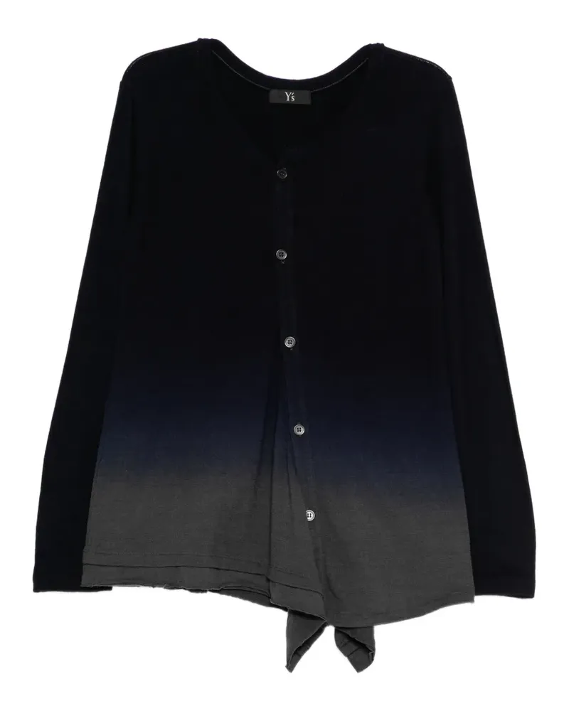 Yohji Yamamoto gradient-effect cardigan - Schwarz Schwarz