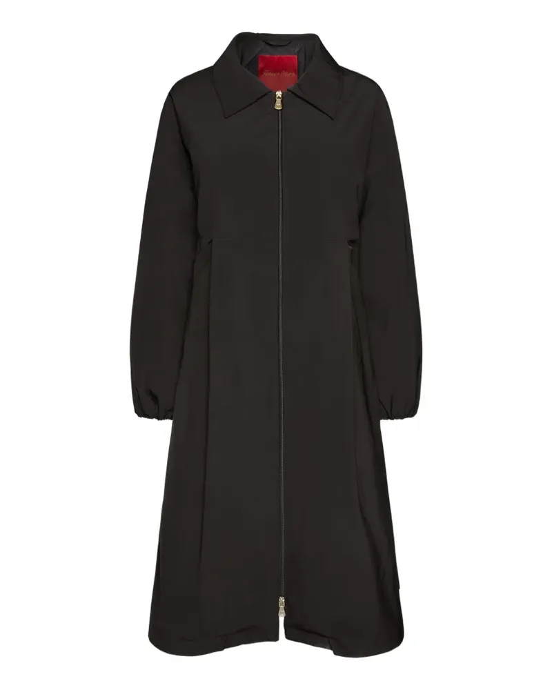 Elena Mirò zip-up flared coat - Schwarz Schwarz