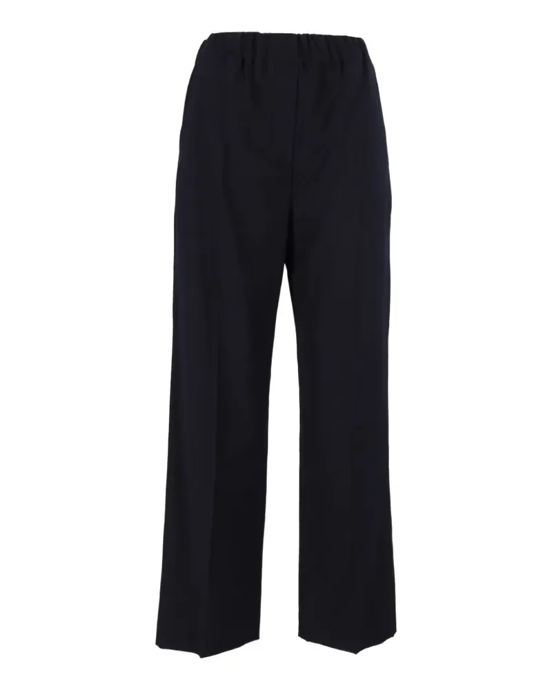 Max Mara Flanellhose aus Wollstretch - Blau Blau