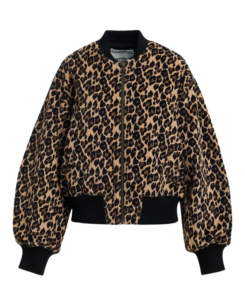 Essentiel Bomberjacke mit Leopardenprint - Braun Braun