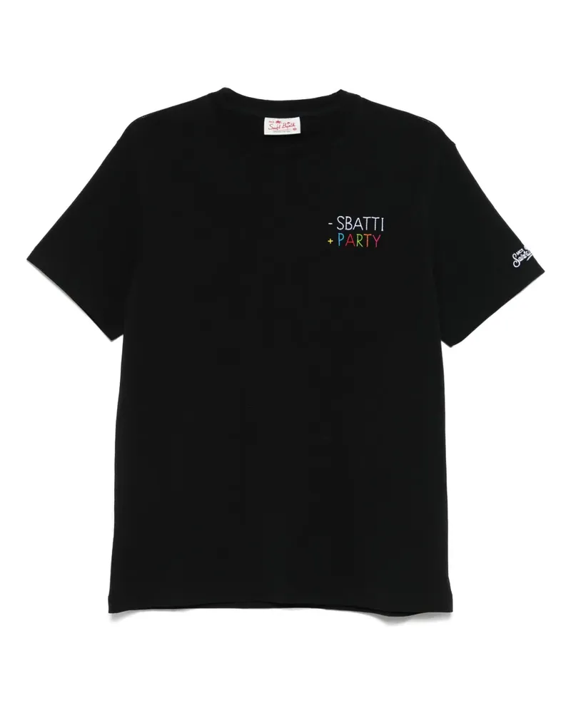 MC2 Saint Barth T-Shirt mit Logo-Print - Schwarz Schwarz