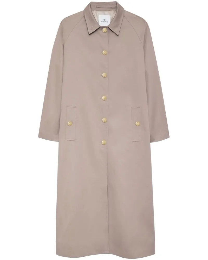 Anine Bing Randy Trenchcoat mit klassischem Kragen Nude