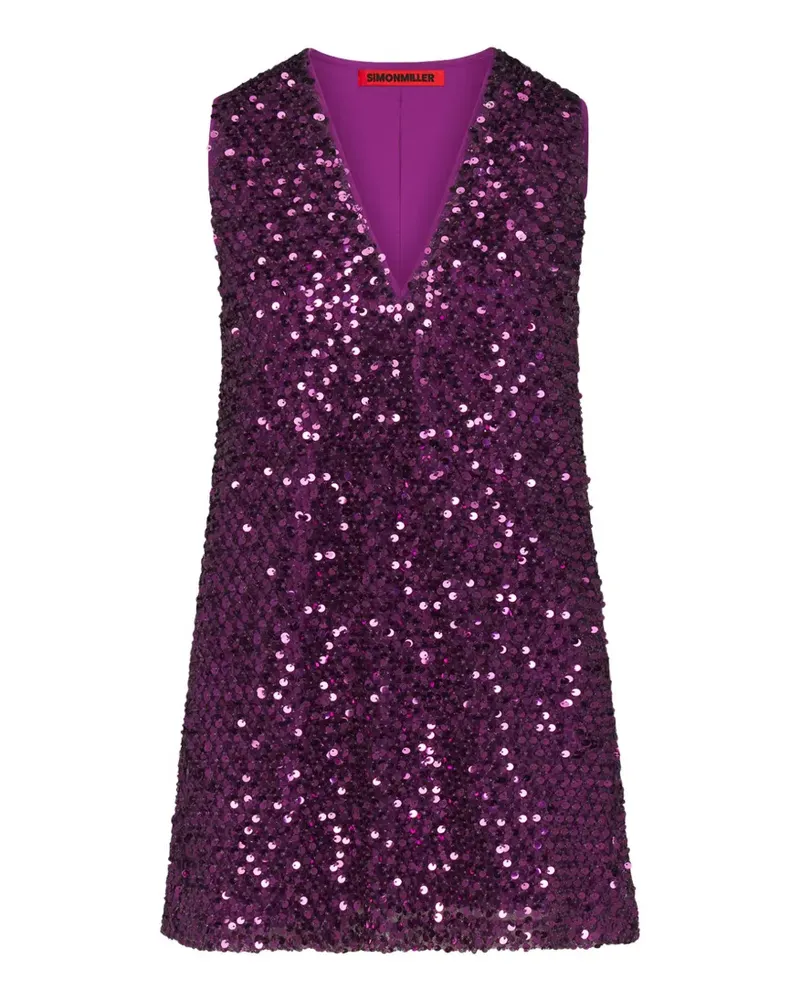 Simon Miller Fountain Minikleid mit Pailletten - Violett Violett