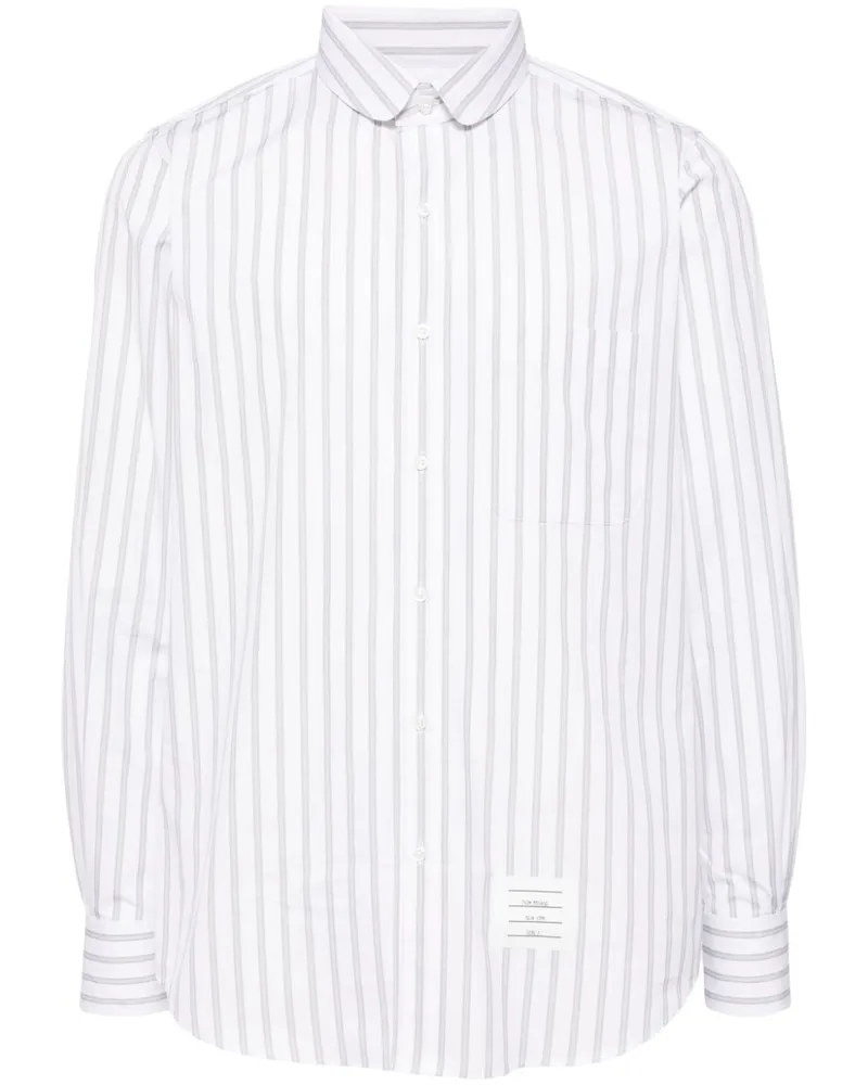 Thom Browne Gestreiftes Hemd - Weiß Weiß