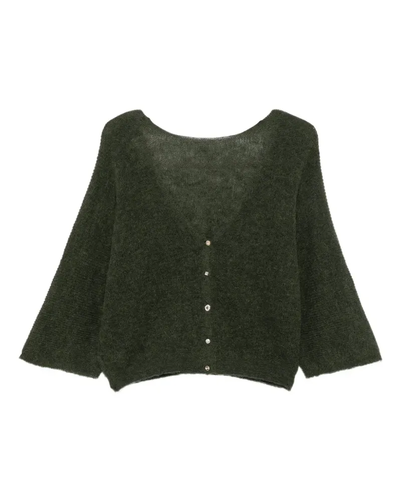 ba&sh V-neck crystal-button cardigan - Grün Grün