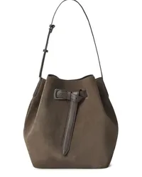 Brunello Cucinelli Beuteltasche aus Leder Braun