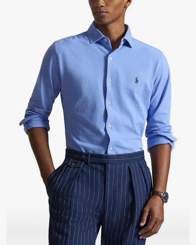 Ralph Lauren logo-embroidered button-down shirt - Blau Blau