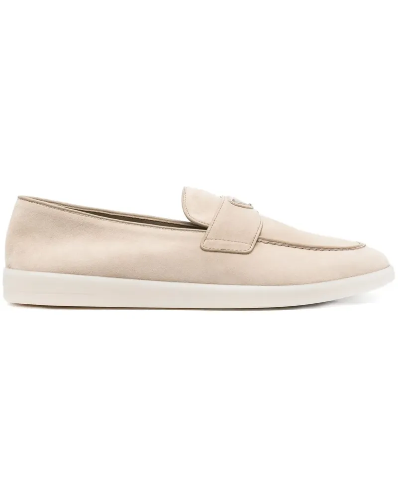 Prada Loafer aus Wildleder - Nude Nude
