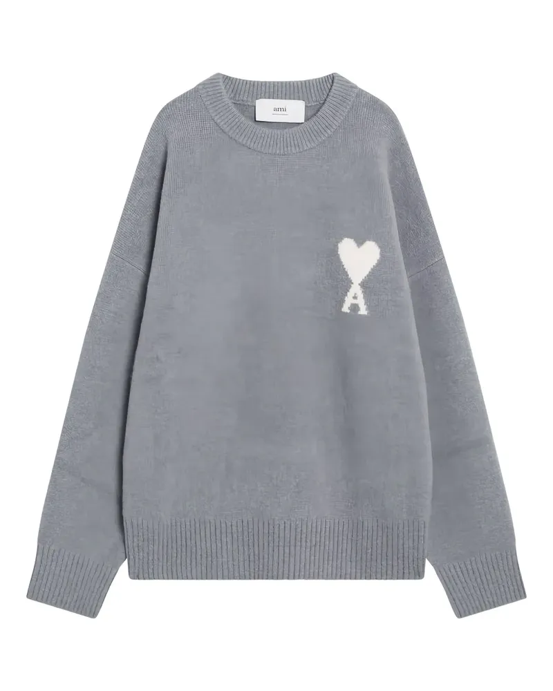 AMI Paris Pullover mit Herz-Logo - Grau Grau