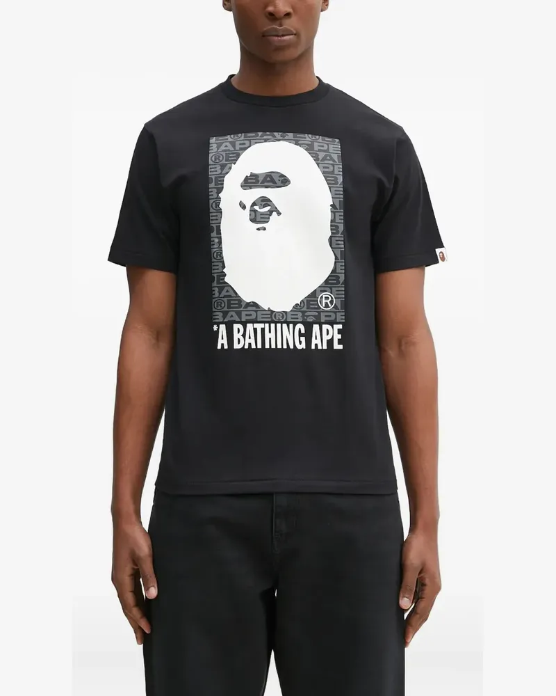 BAPE T-Shirt mit Logo-Print - Schwarz Schwarz