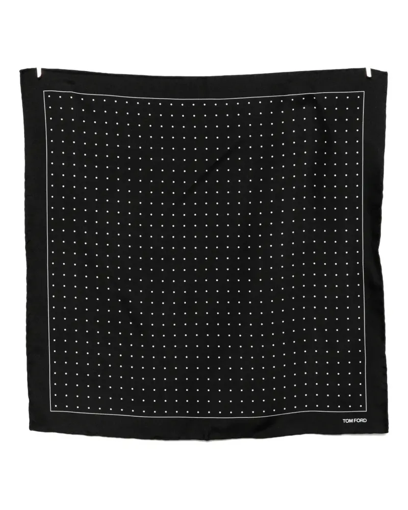 Tom Ford polka-dot pocket square - Schwarz Schwarz