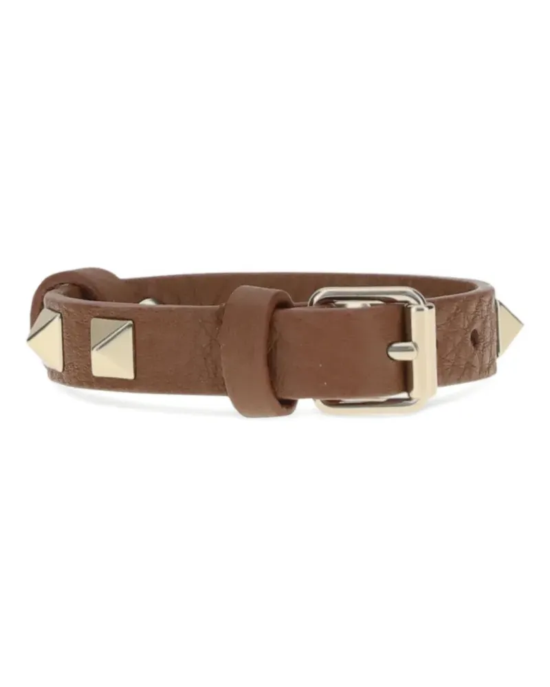 Valentino Garavani Rockstud Lederarmband - Braun Braun