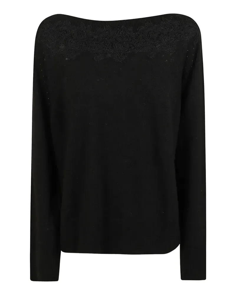 Ermanno Scervino Pullover mit U-Boot-Ausschnitt - Schwarz Schwarz