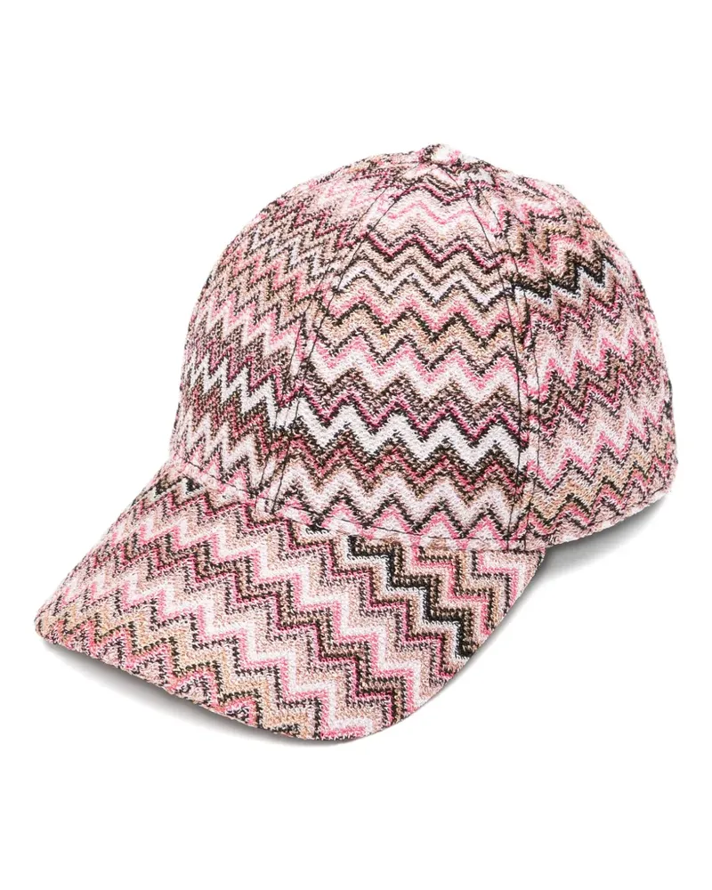 Missoni zigzag-knit baseball cap - Rosa Rosa