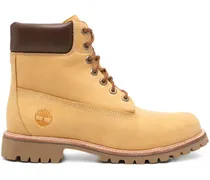 Schnürstiefel aus Nubukleder 35mm - Nude