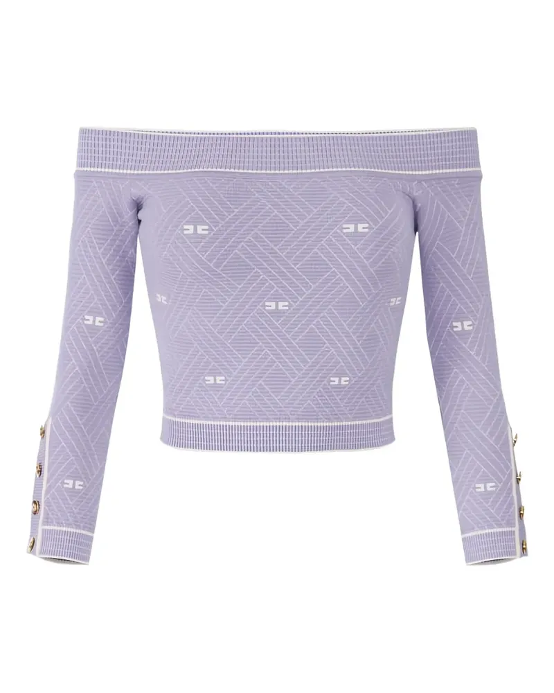 Elisabetta Franchi off-the-shoulder knit top - Violett Violett