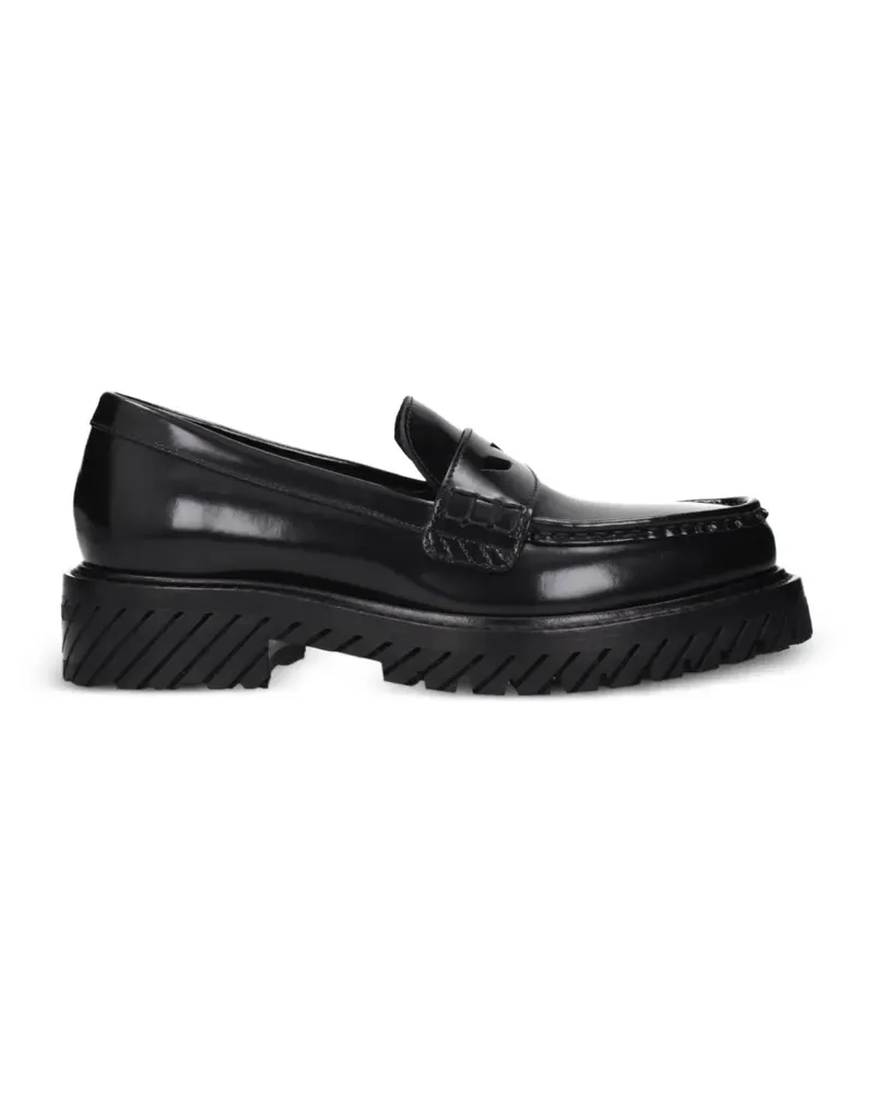 OFF-WHITE leather loafers - Schwarz Schwarz