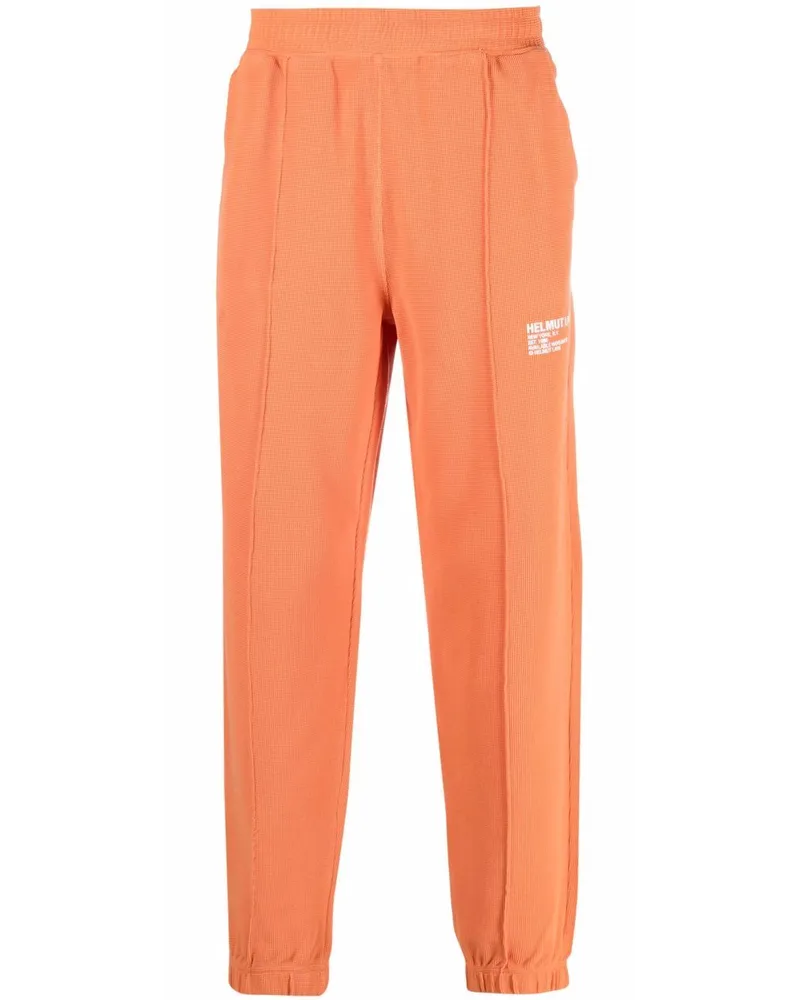 Helmut Lang Jogginghose mit Logo-Print - Orange Orange