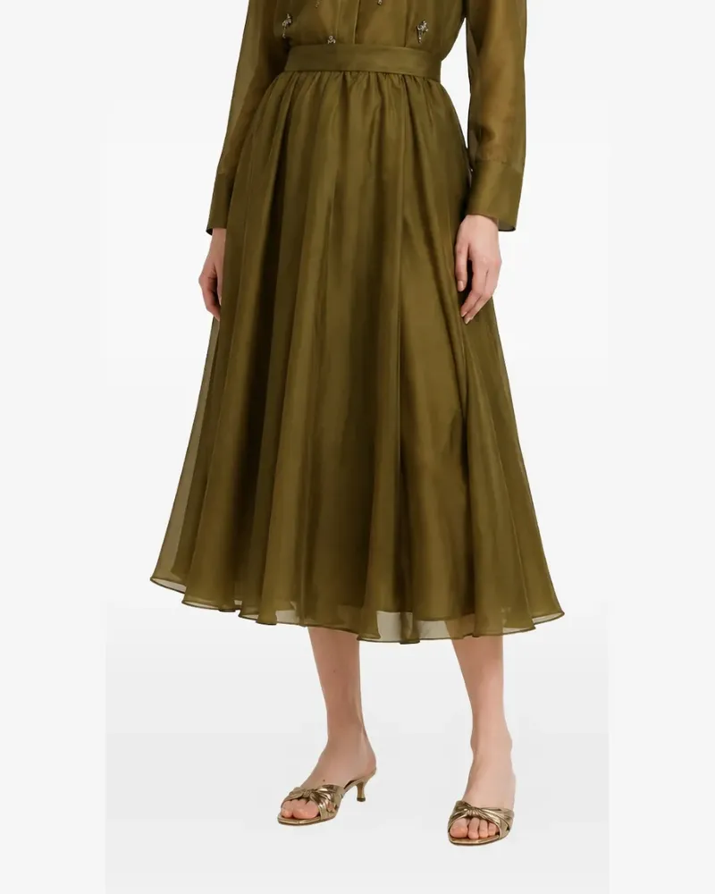 Max Mara pleated silk skirt - Grün Grün