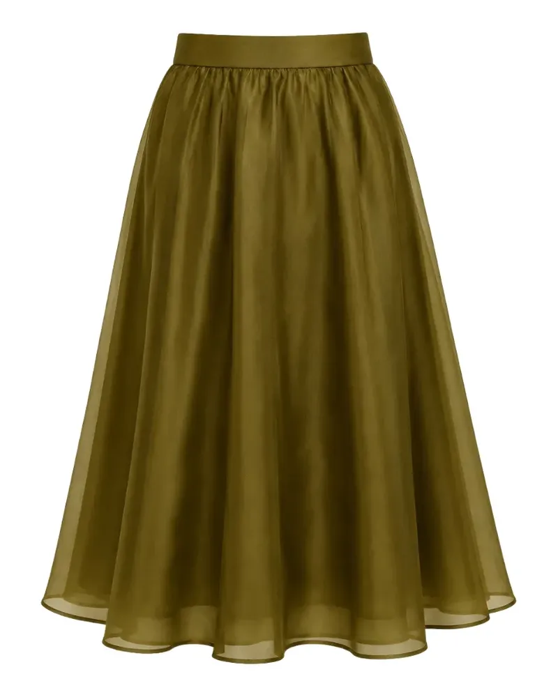 Max Mara pleated silk skirt - Grün Grün