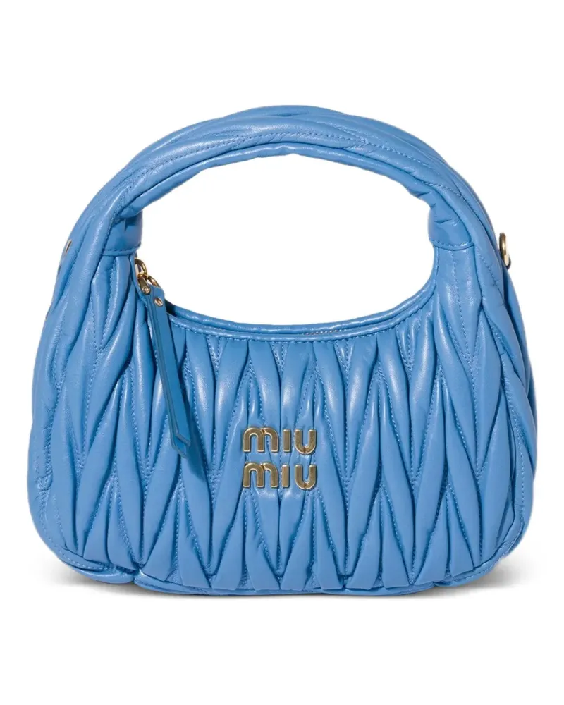 Miu Miu Wander Tasche aus Leder - Blau Blau