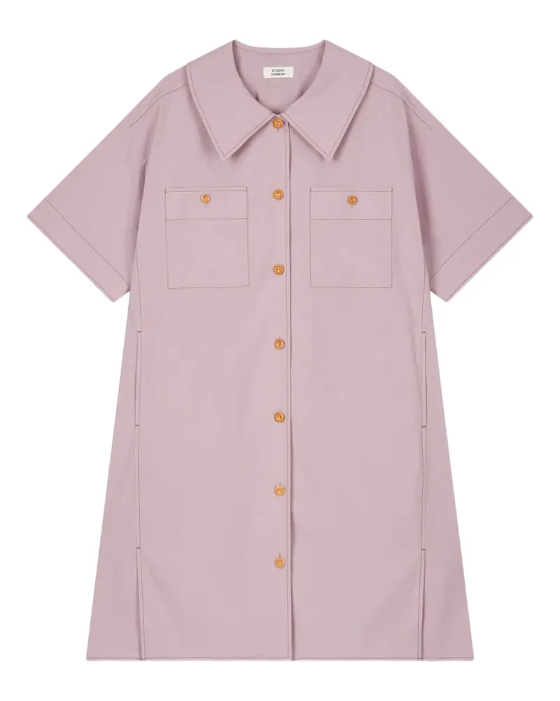 STUDIO TOMBOY Geknöpftes Kleid mit Tasche - Rosa Rosa
