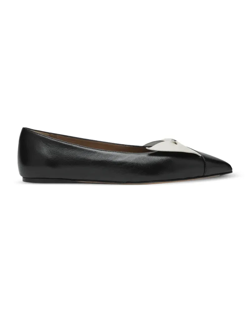 Ferragamo bow-detail pointed-toe ballet flats - Schwarz Schwarz