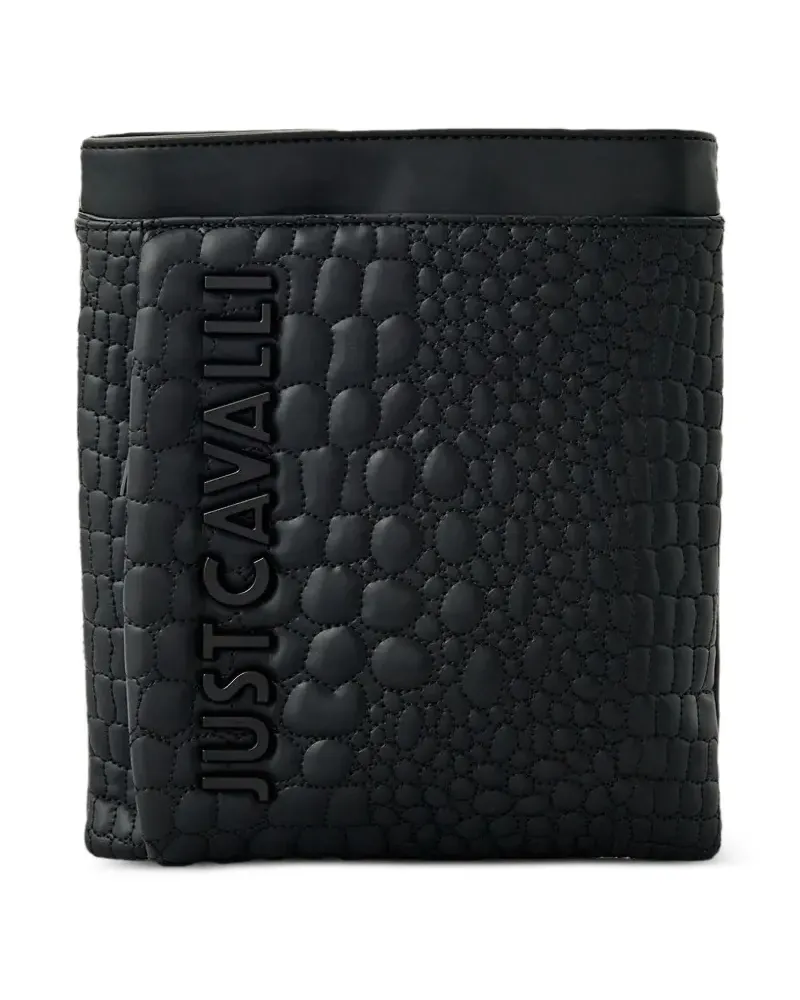 Just Cavalli Strukturierte Kuriertasche - Schwarz Schwarz