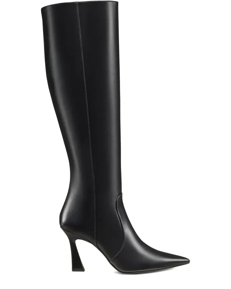 Stuart Weitzman Spitze Vinnie Stiefel mit Reißverschluss 85mm - Schwarz Schwarz
