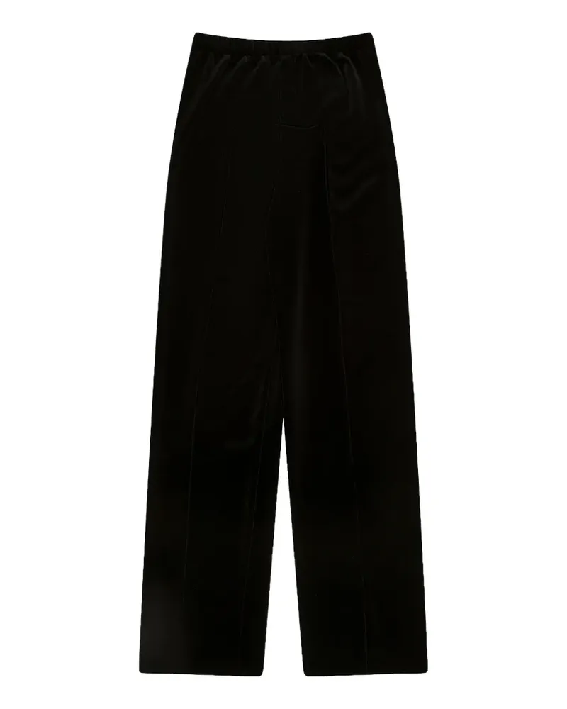 VETEMENTS velvet fitted track pants - Schwarz Schwarz