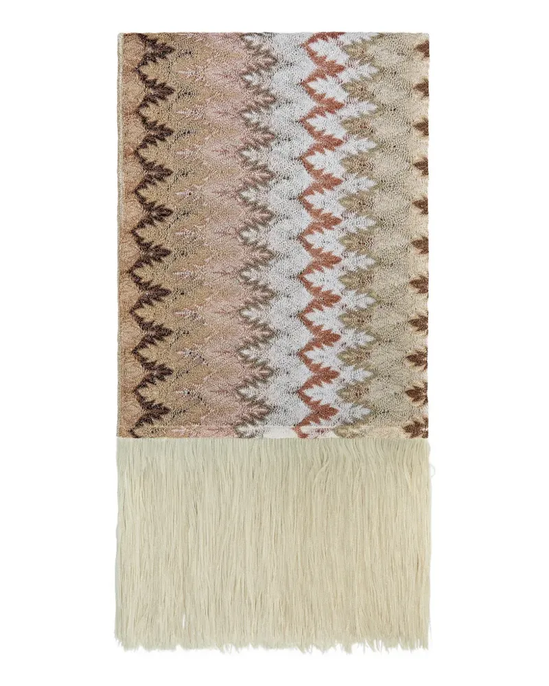 Missoni Schal mit Zickzackmuster - Nude Nude