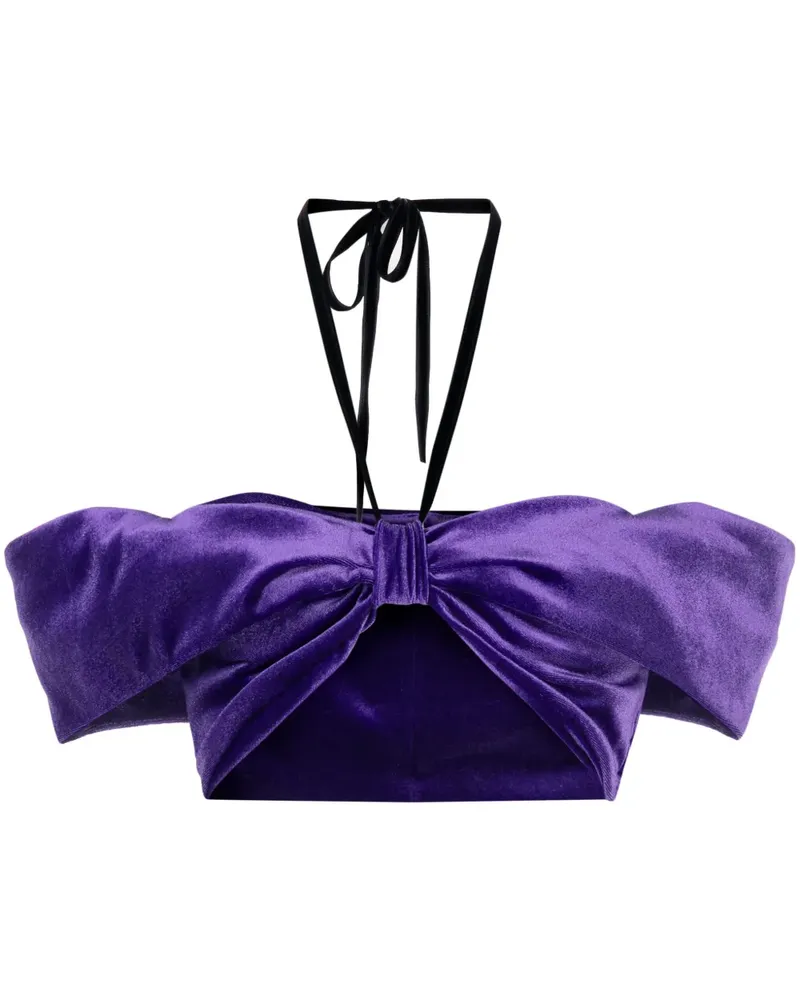 Philosophy Di Lorenzo Serafini Cropped-Top aus Samt - Violett Violett