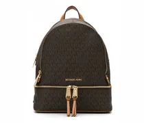 Mittelgroßer 'Rhea' Rucksack mit Logo-Print - Braun