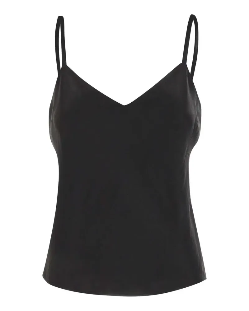 Vince satin V-neck camisole top - Schwarz Schwarz