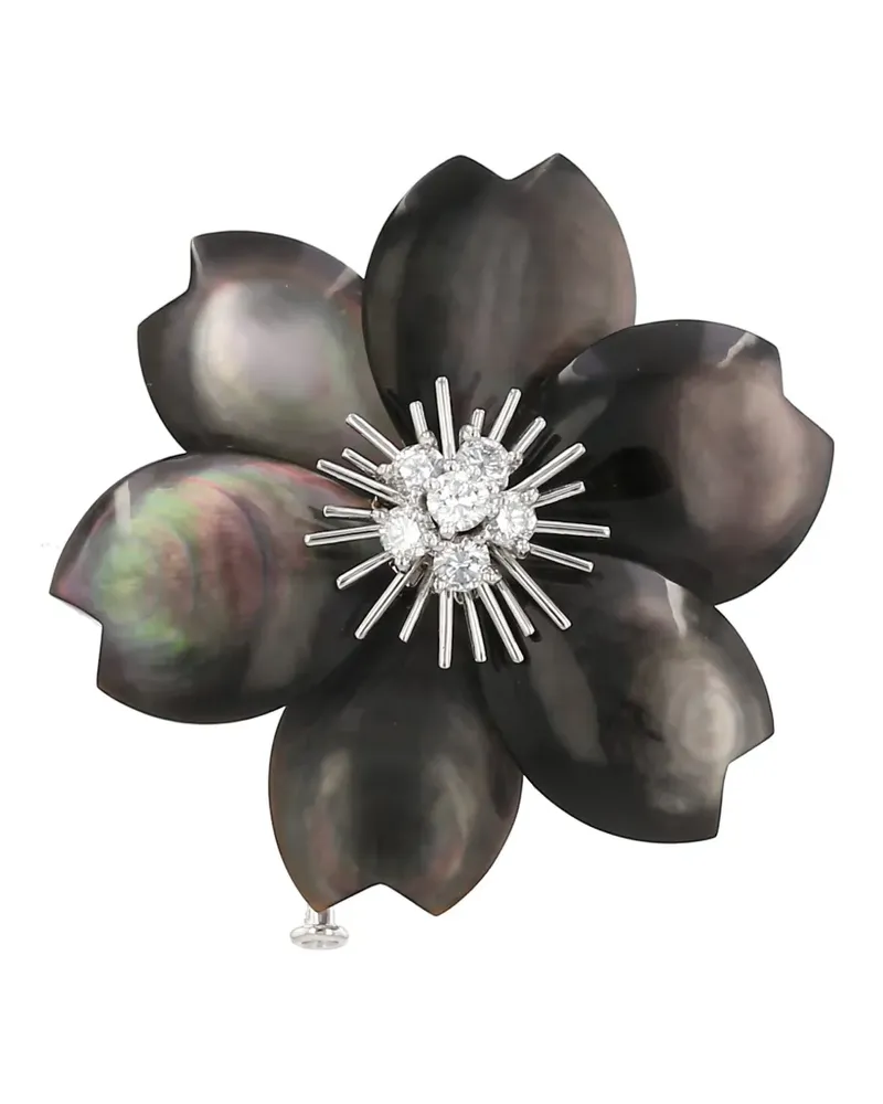 Van Cleef & Arpels 2000's diamond mother of pearl brooch - Schwarz Schwarz