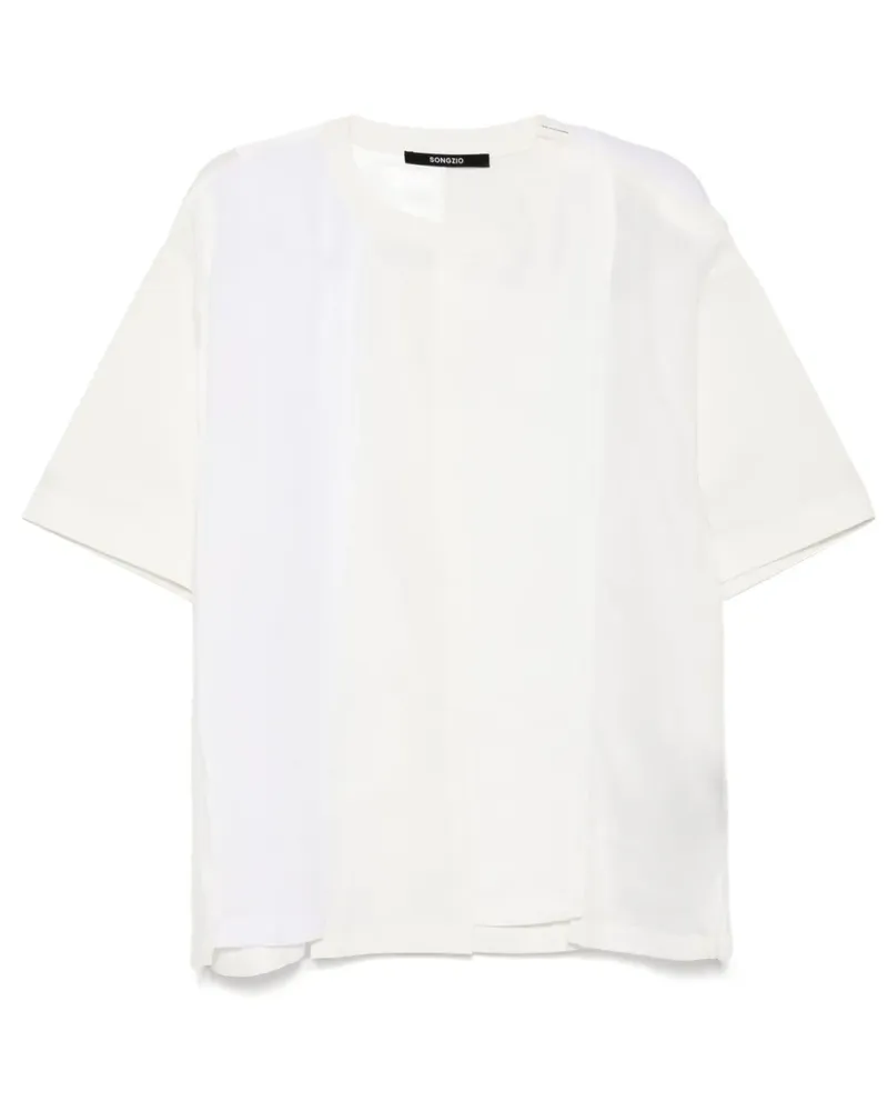 SONGZIO Asymmetrisches T-Shirt - Weiß Weiß