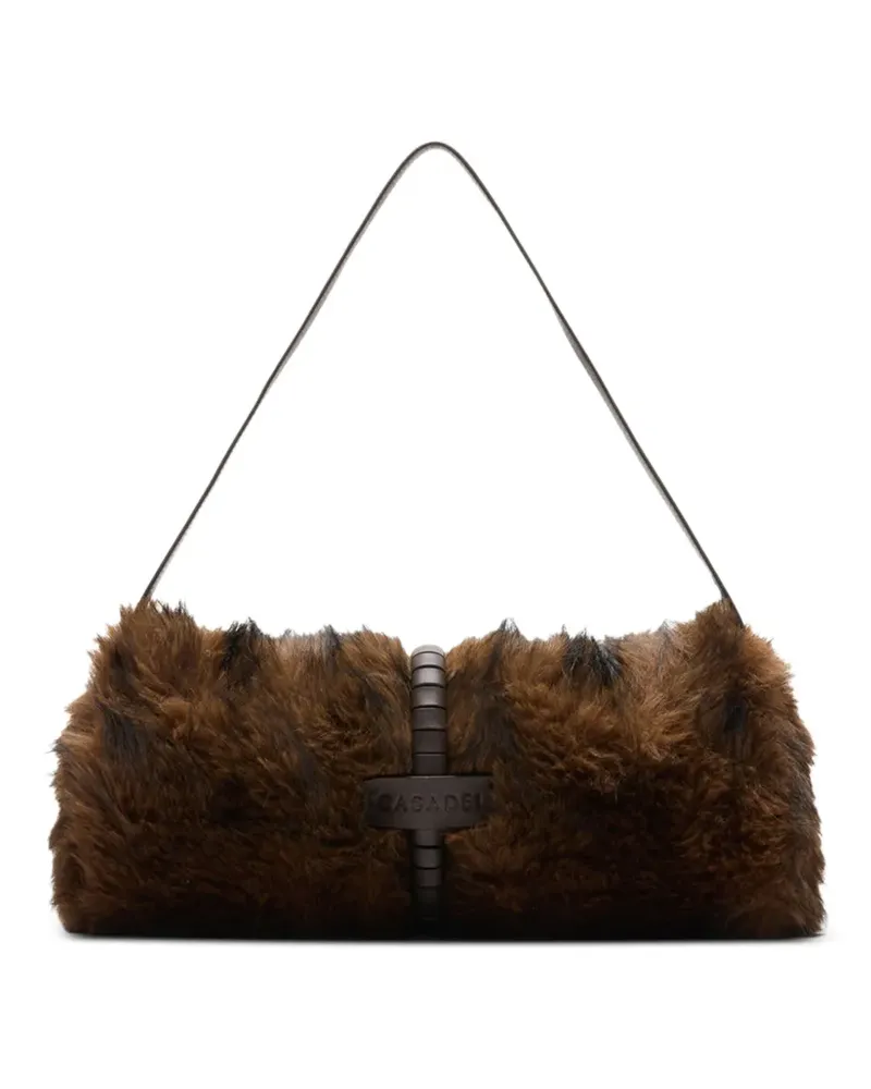 Casadei Sub Zero Schultertasche aus Faux Fur - Braun Braun