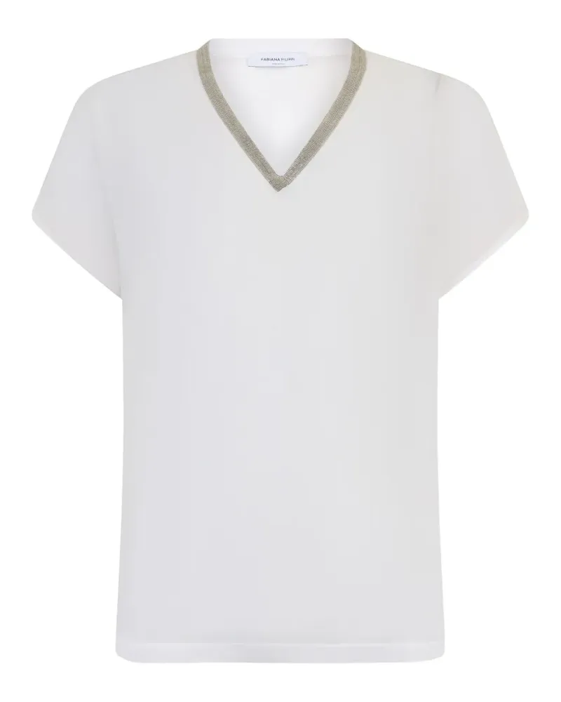 Fabiana Filippi V-neck blouse - Weiß Weiß