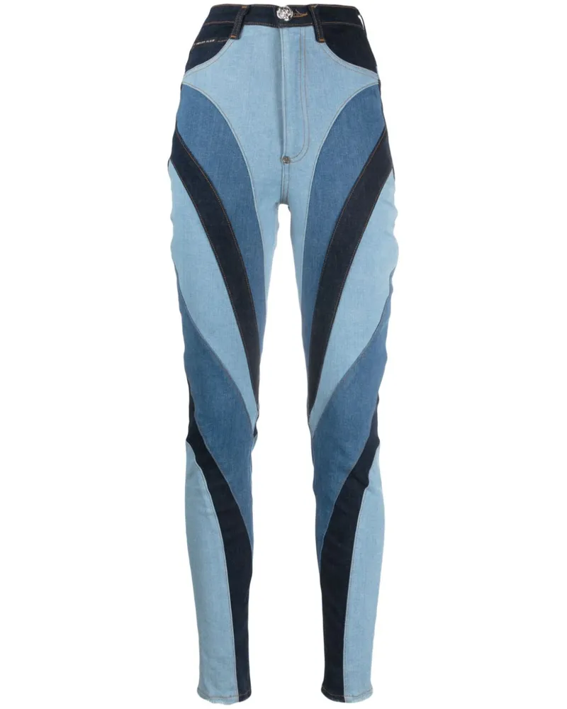 Philipp Plein Skinny-Jeans mit hohem Bund - Blau Blau