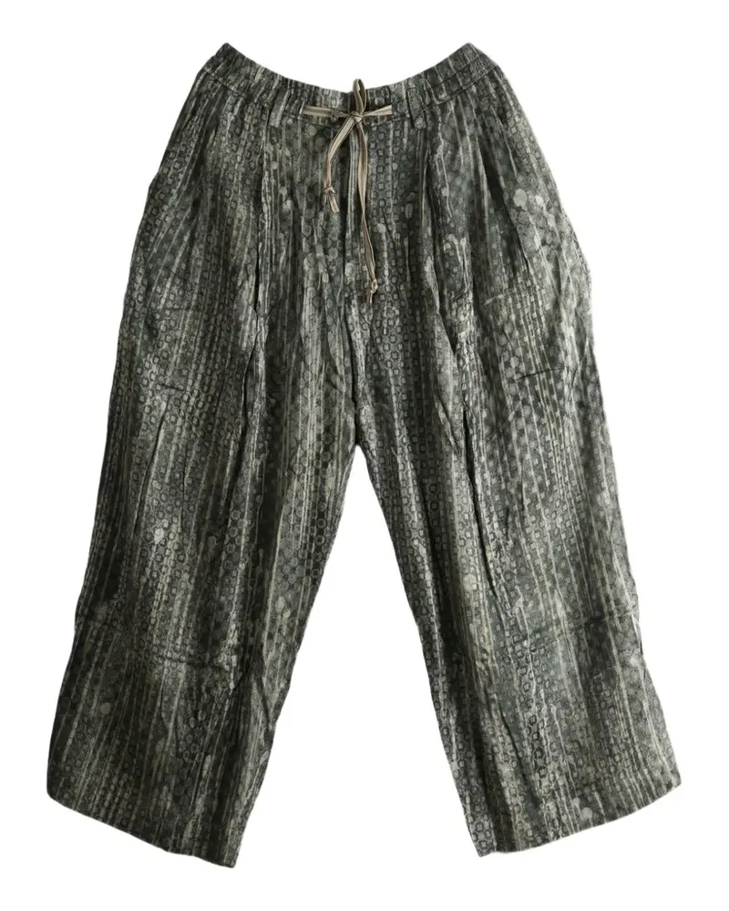 Ziggy Chen patterned drawstring trousers - Grün Grün