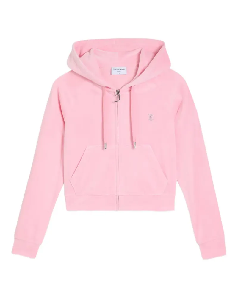 Juicy Couture Diamanté velour hoodie - Rosa Rosa
