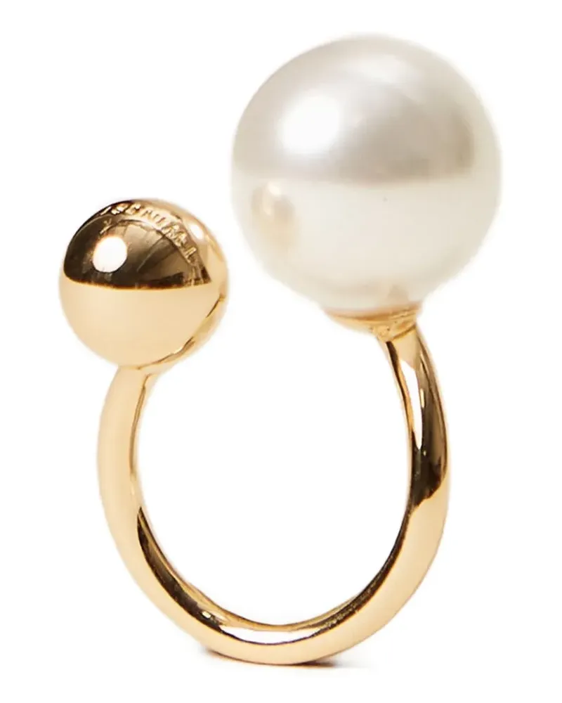 Twin-Set Ring aus Messing - Gold Gold