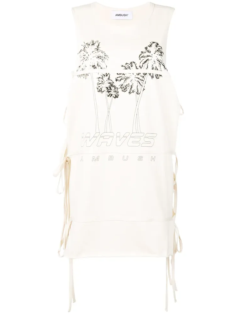 AMBUSH Top mit Schleifenverschlüssen - Nude Nude