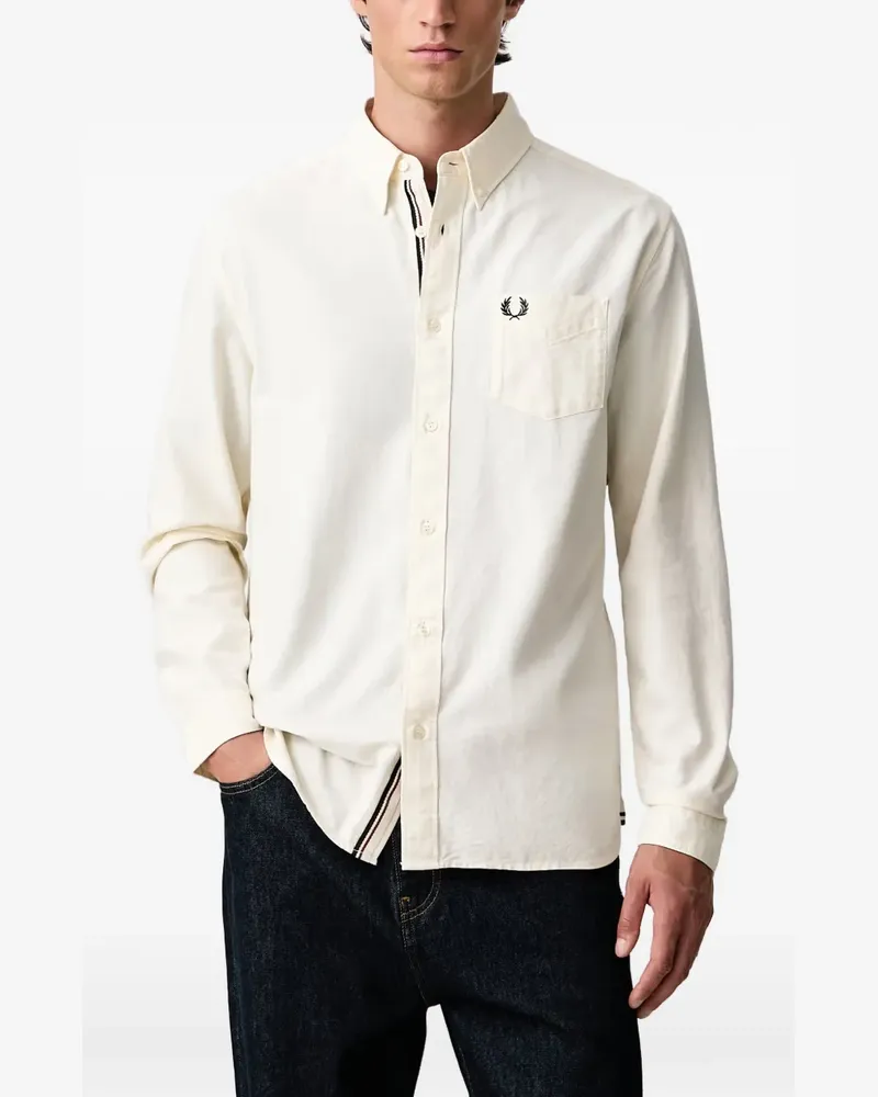 Fred Perry Classic Oxford-Hemd mit Logo-Stickerei - Nude Nude