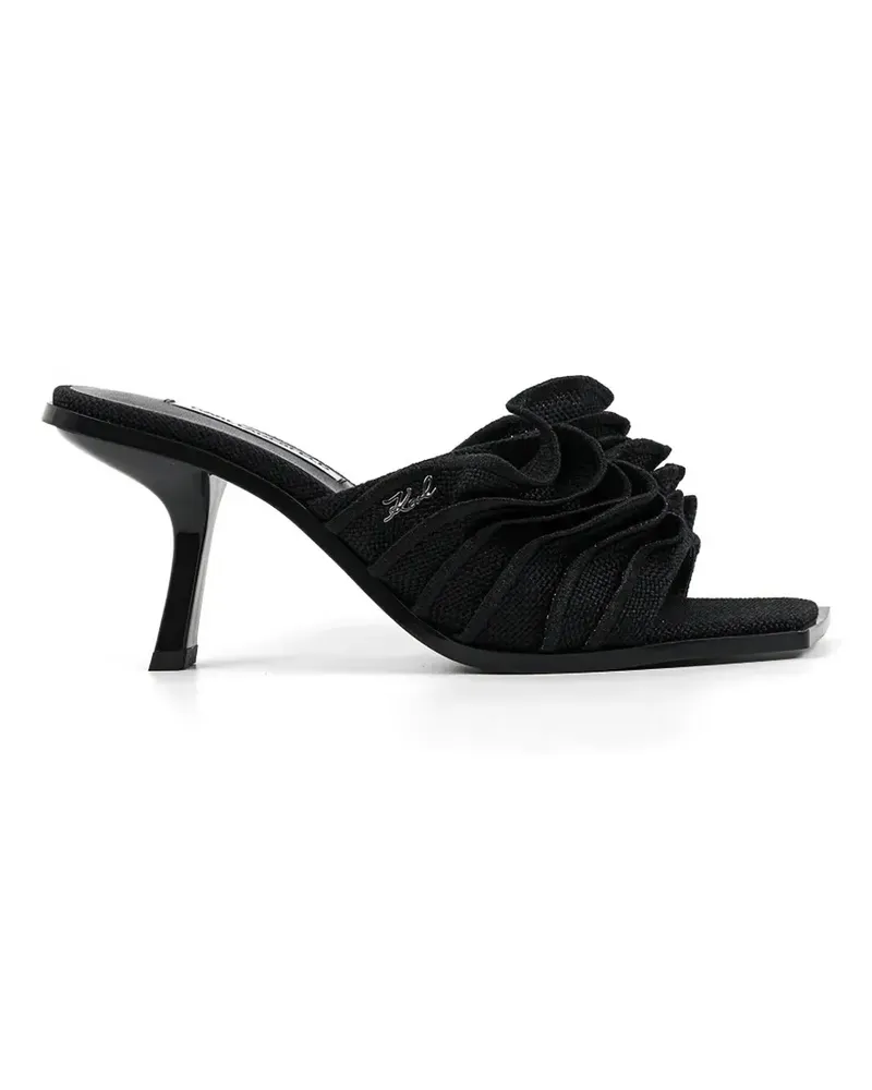 Karl Lagerfeld 60mm Karmel ruched heeled sandals - Schwarz Schwarz