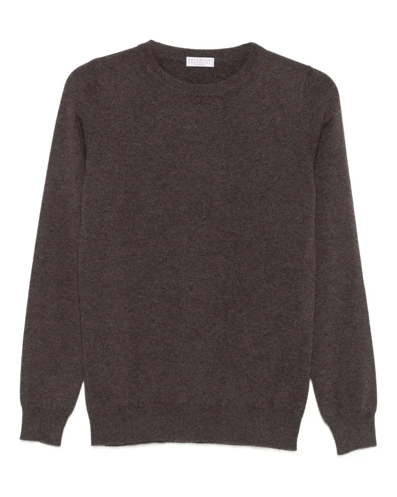 Brunello Cucinelli Kaschmirpullover mit Rundhalsausschnitt - Braun Braun