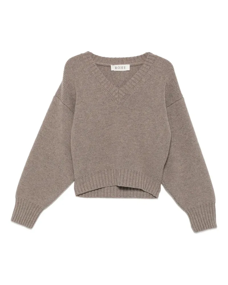 Róhe Pullover mit V-Ausschnitt - Nude Nude
